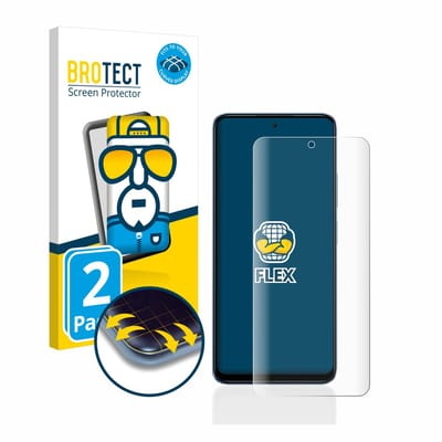 BROTECT - Screenprotector voor Xiaomi Redmi Note 12 - Folie Beschermfolie transparant volledig dekking - 2 Stuks