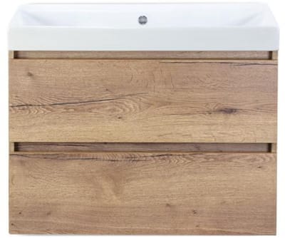 Maxx XL Badmeubelset 80 cm - Natuur Eiken - Wastafel Just Zonder Kraangat