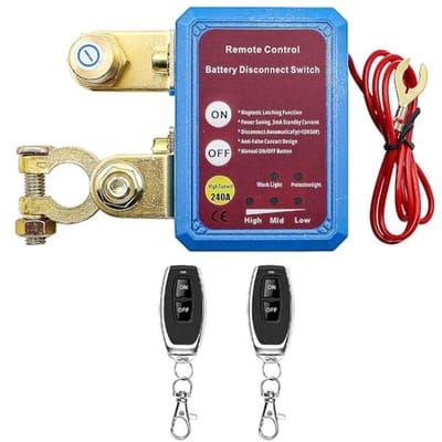 Draadloze Afstandsbediening Accu-Isolatieschakelaar 12V - 240A Antidiefstal voor Auto, Camper, ATV, Vrachtwagen en Boot