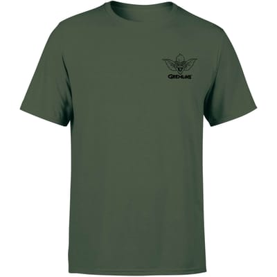 Gremlins Stripe Pocket Men's T-Shirt - Forest Green - S