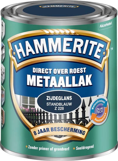 Hammerite - Metaallak Zijdeglans - Standblauw - 750 Ml