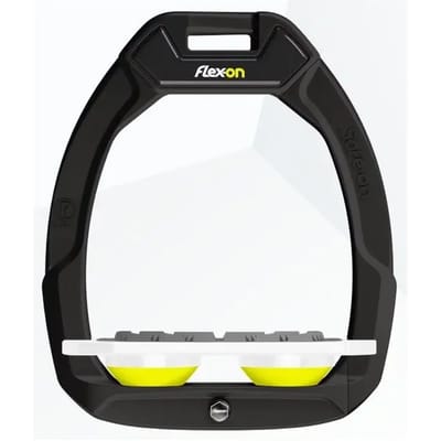 Zwart/Wit/Geel Plat Grip Veiligheidsstijgbeugels Flex-On Safe-On
