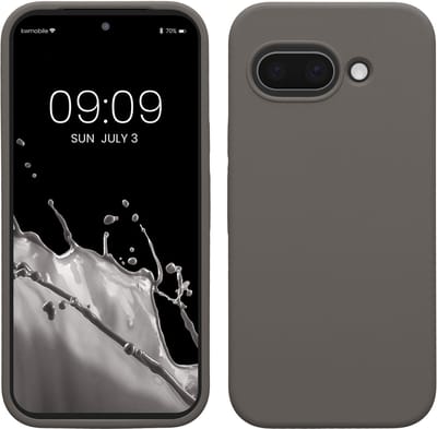 kwmobile telefoonhoesje geschikt voor Google Pixel 9a - Hoesje met siliconen coating - Smartphone case in steengrijs