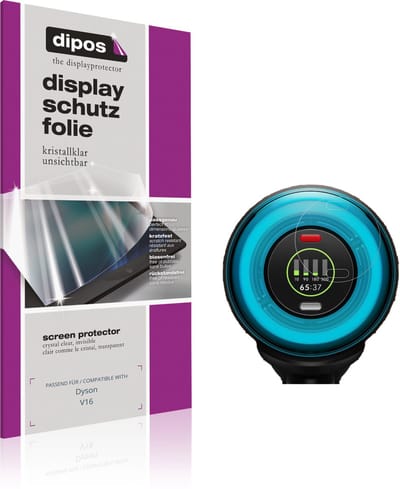 dipos – 2x Beschermfolie geschikt voor Dyson V16 | Krasbestendige & heldere Screenprotector Ultra-Thin