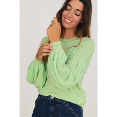 TWOTHIRDS Beechey Knit Tea Green Größe: S | Longsleeves Outlet | Damen | Grün