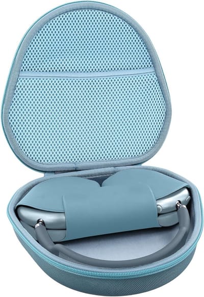 Draagbare Hard Case voor Draadloze Over-Ear Hoofdtelefoon - Geschikt voor AirPods Max - Lichtblauw, Bescherming en Opbergruimte