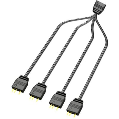 ARGB Hub Draagbaar Compact 1 tot 4 zwart