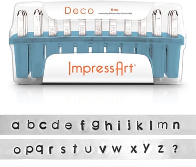 Slagletters Deco, luxe, Kleine letters, 6 mm