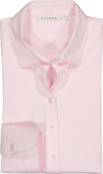 ETERNA dames blouse modern classic - stretch satijnbinding - roze