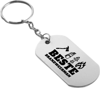 Akyol - brandweerman sleutelhanger - Brandweer - brandweer mensen - brandweerkazerne - 54 x 29mm