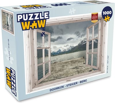 Puzzel Doorkijk - Steiger - Berg - Legpuzzel - Puzzel 1000 stukjes volwassenen