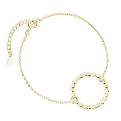 Verguld Armband - Goudkleurig Armband - Circle Bracelet silver golden color- Amona Jewelry