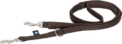 Annyx Hondenriem -MIDDEL-BOLT-FUN- Verstelbaar - BRUIN - lichtgewicht - 2cm breed - Lengte 175cm - voor kleine honden-korte wandellijn