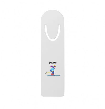 Hacebo® - skiën metalen boekenlegger - Sport - Skiër - Wintersport Bladwijzer boekenleggers - 12.7 cm x 3.2cm