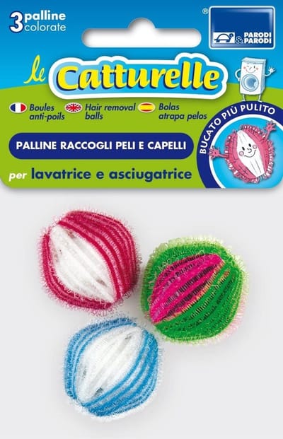 Wasmachine Haarballen - Pluisvangers - Dierenharen Verwijderen - Set van 3 - 12x9x3 cm - Assorti