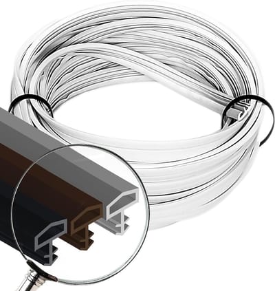 20 m zwart F-171 tochtstopper rubberen afdichting - warmte-isolatie ramen - aluminium & houten deuren - groefafdichting 4 mm