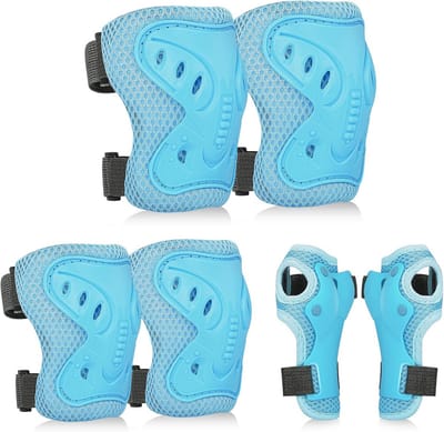 Kinder Beschermset - Valbescherming Set - Veilig Sporten - Verstelbare Bandjes - 3-8 Jaar - Blauw
