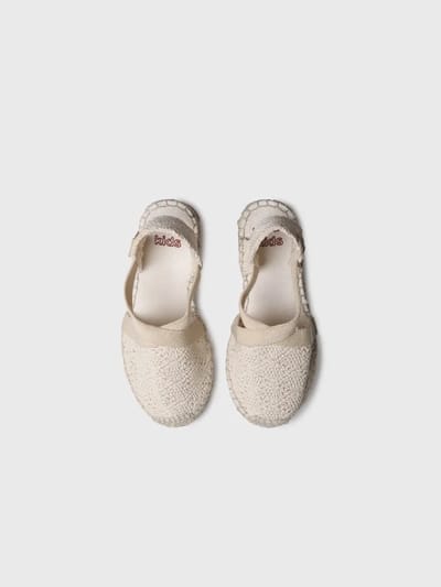 Gehaakte espadrilles voor kinderen met jute sleehak | EDITA-AD