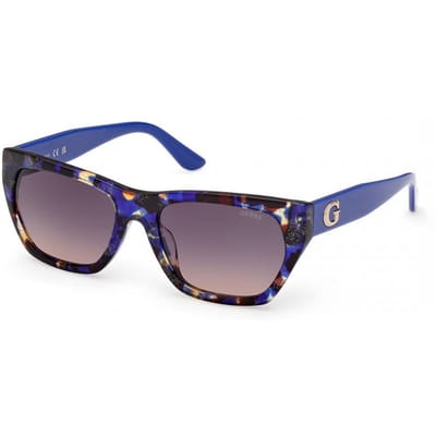 Guess Dames Zonnebril Gu00203 H 92f Blue/Tortoise/56-18-140 gray