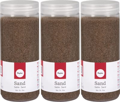 3x Fijn decoratie zand mokka bruin 475 ml - Woondecoratie/woonaccessoires decoratiezand fijn donkerbruin