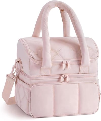 Lunchtas - Geïsoleerde Lunchtas Voor Mannen En Vrouwen - Koeltas - Zachte Lunchtas - Roze - Voor Werk, Picknicks En Reizen