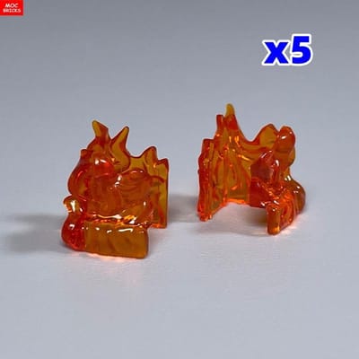 MOC Stenen Vuur Been Ring Wapen 4cm Actiefiguur Lichaamskleding Unieke effecten Bevestigingen Bouwstenen Speelgoed Kinderen Cadeau