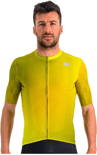 Sportful Fietsshirt Korte Mouwen Geel Groen Heren - Rocket Jersey Masala Cedar Guacamole-M