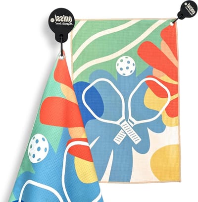 ONISSI Magnetische Pickleball Handdoek met Clip| Microfiber Pickleball Handdoeken voor Zweet|Trendy Pickleball Handdoeken voor Vrouwen Mannen | Pickleball Geschenken voor Pickleball Lovers| Pickleball
