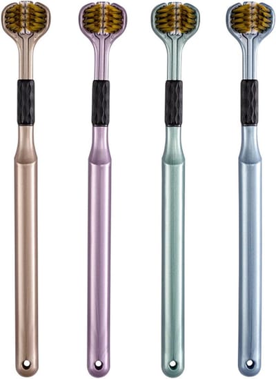 Driezijdige Tandenborstel - Allround Reiniging - Mondhygiëne Verbeteren - Ergonomische Grip - 20 cm - Blauw