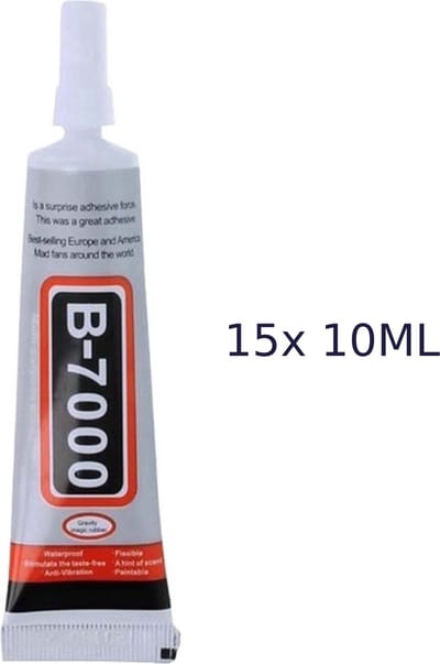 B7000 | Lijm | 10ML | Voor Professionals! | Voordeeldoos van 15X (10ML) (B7000) (Lijm) | Ideaal voor Smartphone, Tablet Reparaties & Sieraden | Krachtige Transparante Hechting!
