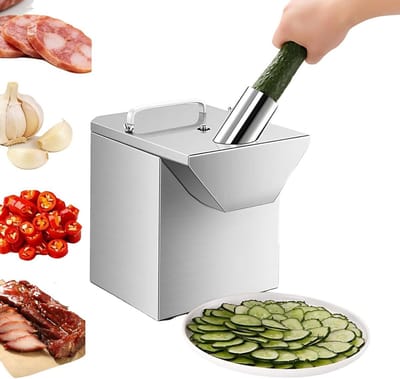 Elektrische Vleessnijder - Groentesnijder Keuken - Snel Ingrediënten Snijden - Instelbare Dikte - 0-7 mm - Zilver