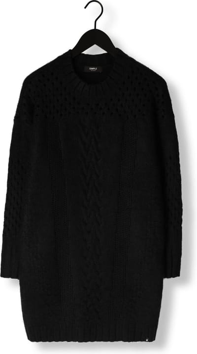 Simple Knit-ac-pl-23-1 Truien & vesten Dames - Sweater - Hoodie - Vest- Zwart - Maat M
