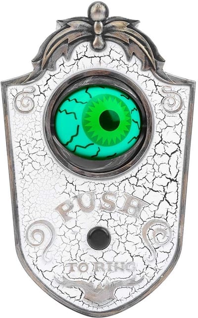 Dailygoody - Halloween One Eyed deurbeldecoratie - Interactief - Oogbal met geluid - Halloween-deurbel - Griezelige ontvangst - Geschikt voor kinderen.