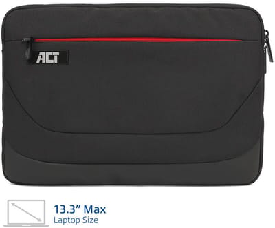 ACT Suburb Laptop Sleeve 13,3", gemaakt van gerecyclede plastic flessen AC8575
