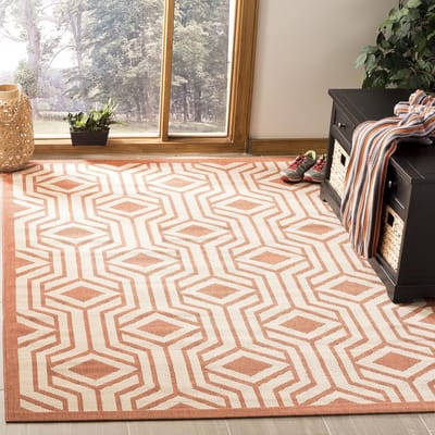 Buiten- en Binnenkleed Beige Terracotta 200x290 cm - Duurzaam Woonkamer of Tuinkleed