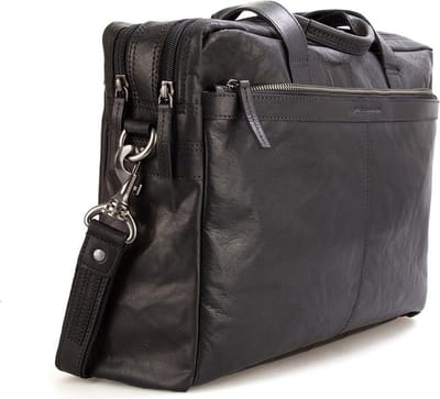 Leren Laptoptas - 16.4 inch - Colorado - Zwart
