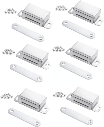 Magnetische Deursluiter voor Kasten en Meubels, RVS Magneten, Sluitmechanisme, 6 Stuks, 55mm