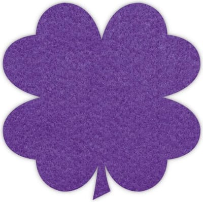 Klavertje vier vilt onderzetters - Paars - 6 stuks - 9,5 x 9,5 cm - Tafeldecoratie - Glas onderzetter - Cadeau - Woondecoratie - Woonkamer - Tafelbescherming - Onderzetters Voor Glazen - Keukenbenodigdheden - Woonaccessoires - Tafelaccessoires