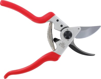 Metallo Ergonomische Snoeischaar - Carbon Gehard Staal - Knipdikte 25 mm - 215 mm - Rood