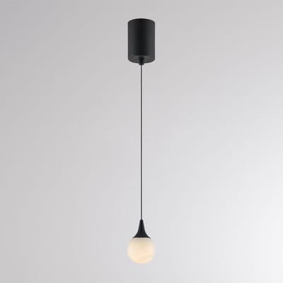 Molto Luce LED hanglamp ARE, zwart, albast, Ø 8 cm, CCT, DALI