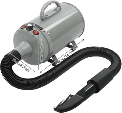 Cellista Hondenföhn 2200W - Huisdier Droger - Kattenföhn - Professionele Blower - Instelbare Windsnelheid - 4 Opzetstukken - Stil 55-70dB