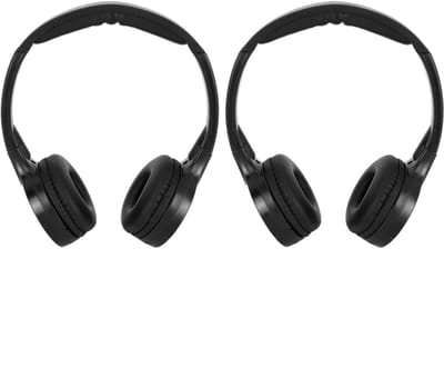 Dailygoods - Auto-oortelefoon - Draadloze infrarood headset - Comfortabele pasvorm - Geschikt voor kinderen - Entertainment in de auto - 2-kanaals ste...