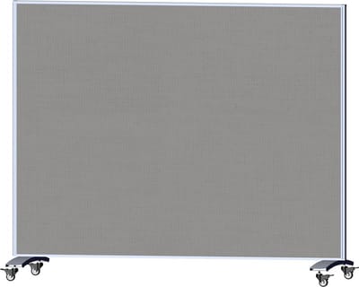 IVOL Mobiele Scheidingswand 160x120 cm - Akoestisch paneel - Whiteboard - Grijs