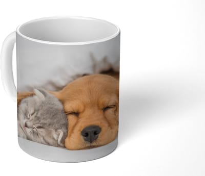 Mok - Koffiemok - huisdieren - hond - Kat - Deken - Mokken - 350 ML - Beker - Koffiemokken - Theemok