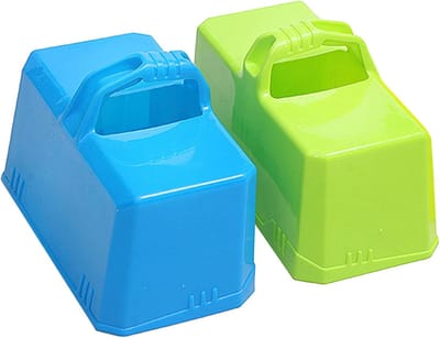 2 stuks lichtgewicht sneeuwbakstenen met handvat, geschikt voor buitenspellen in de winter, om iglo's, sneeuwmuren en zand te bouwen (willekeurige kleur).