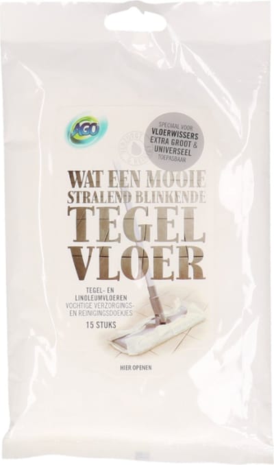 Vochtige tegelvloer en linoleumvloer verzorging en reinigingsdoekjes - Tegelvloer schoonmaken - Linoleumvloer reinigen - Poetsen Vloer