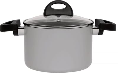 Kookpot met deksel grijs 16 cm - Grijs - PFAS-vrij
