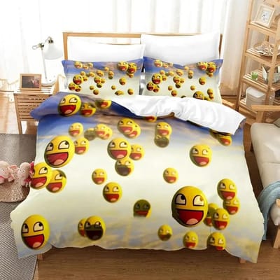 Cartoon Smiley Beddengoedset Dekbedovertrek Bedset Dekbedovertrek Kussensloop Dekbed King Queen Size Jongens Volwassenen Beddengoedset 70x133cm 2pcs