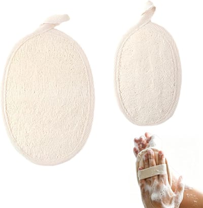 Luffa Spons Set - Bad Spons - Natuurlijke Huidverzorging - Dubbele Maten - 2 Stuks - Natuurlijk