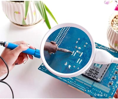 Desktop Vergrootglas - Lezen Loep - Detail Inspectie - Handsfree Ontwerp - 120 mm Lens - Wit